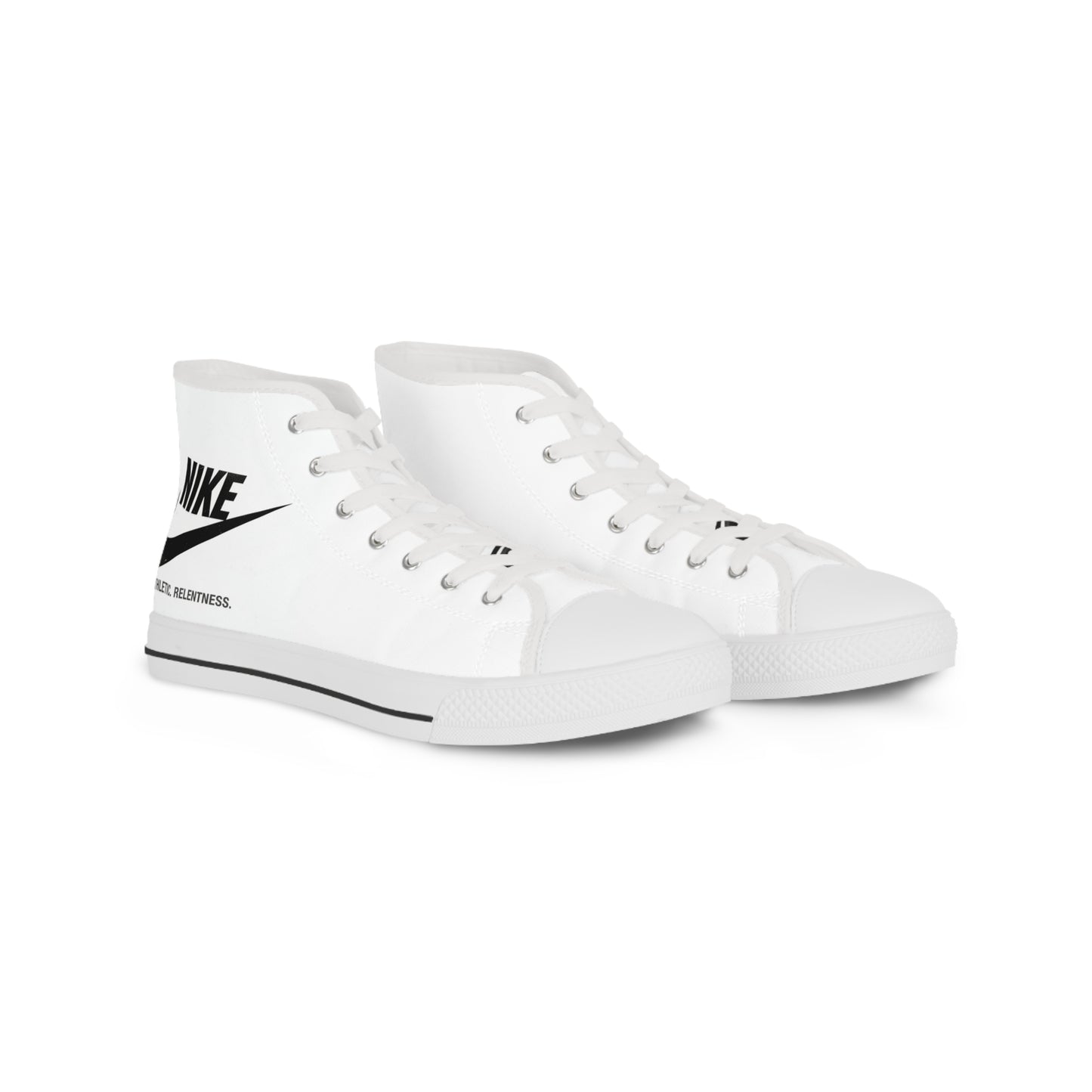 High Top Sneakers — White Minimalist Canvas Shoes