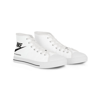 High Top Sneakers — White Minimalist Canvas Shoes