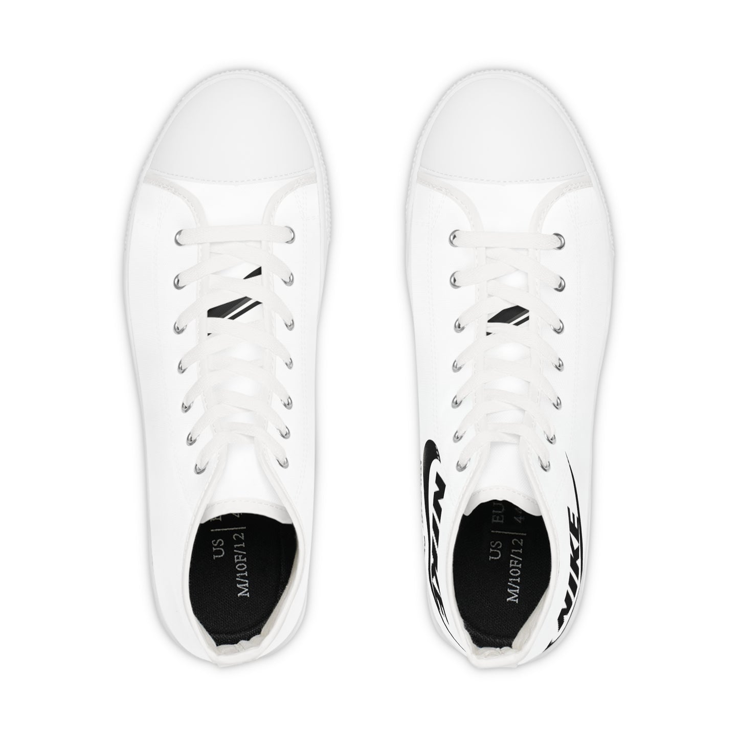 High Top Sneakers — White Minimalist Canvas Shoes