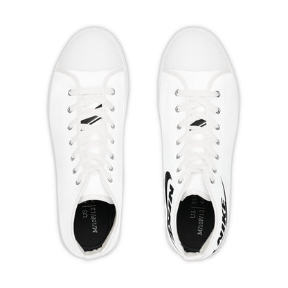 High Top Sneakers — White Minimalist Canvas Shoes