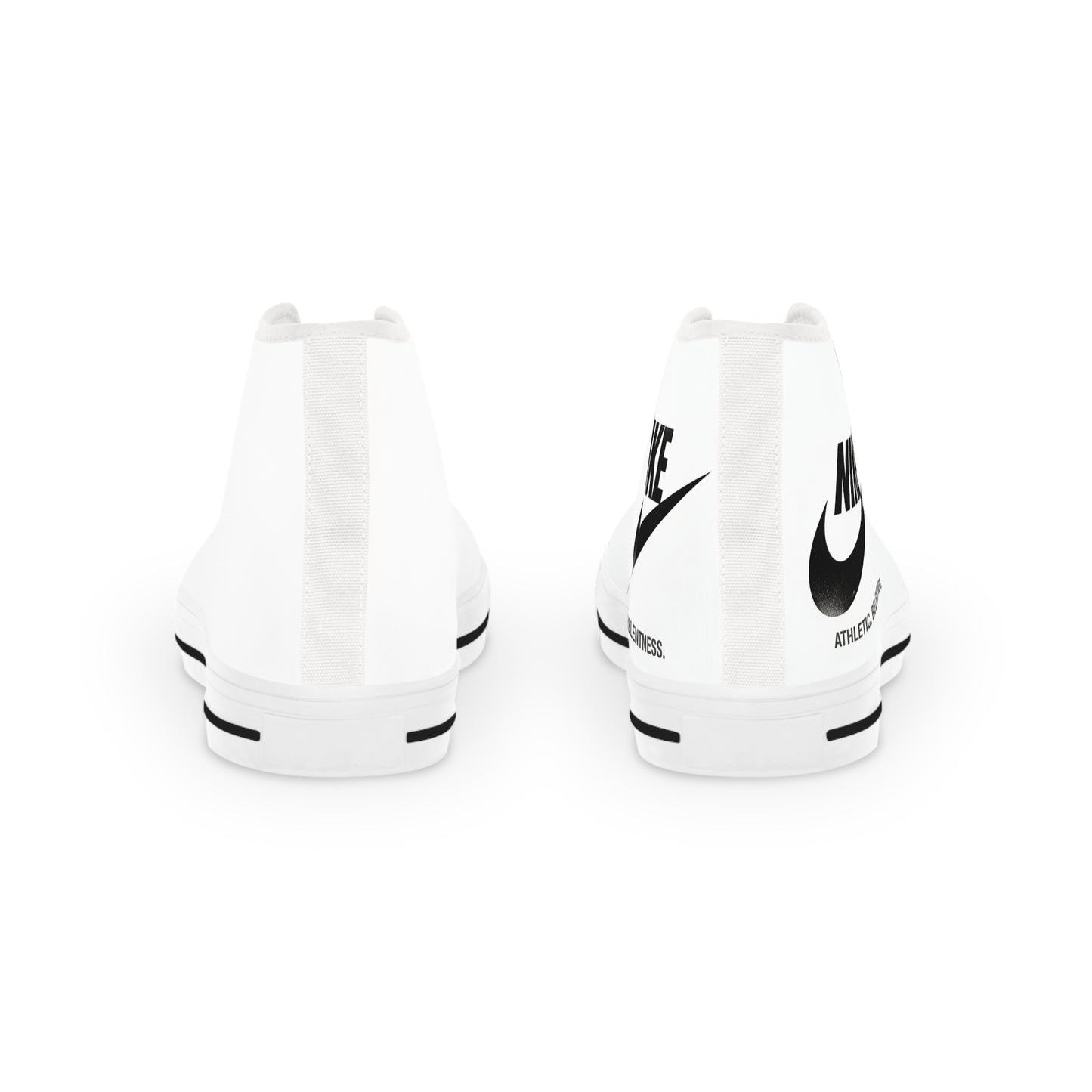 High Top Sneakers — White Minimalist Canvas Shoes