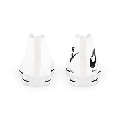 High Top Sneakers — White Minimalist Canvas Shoes