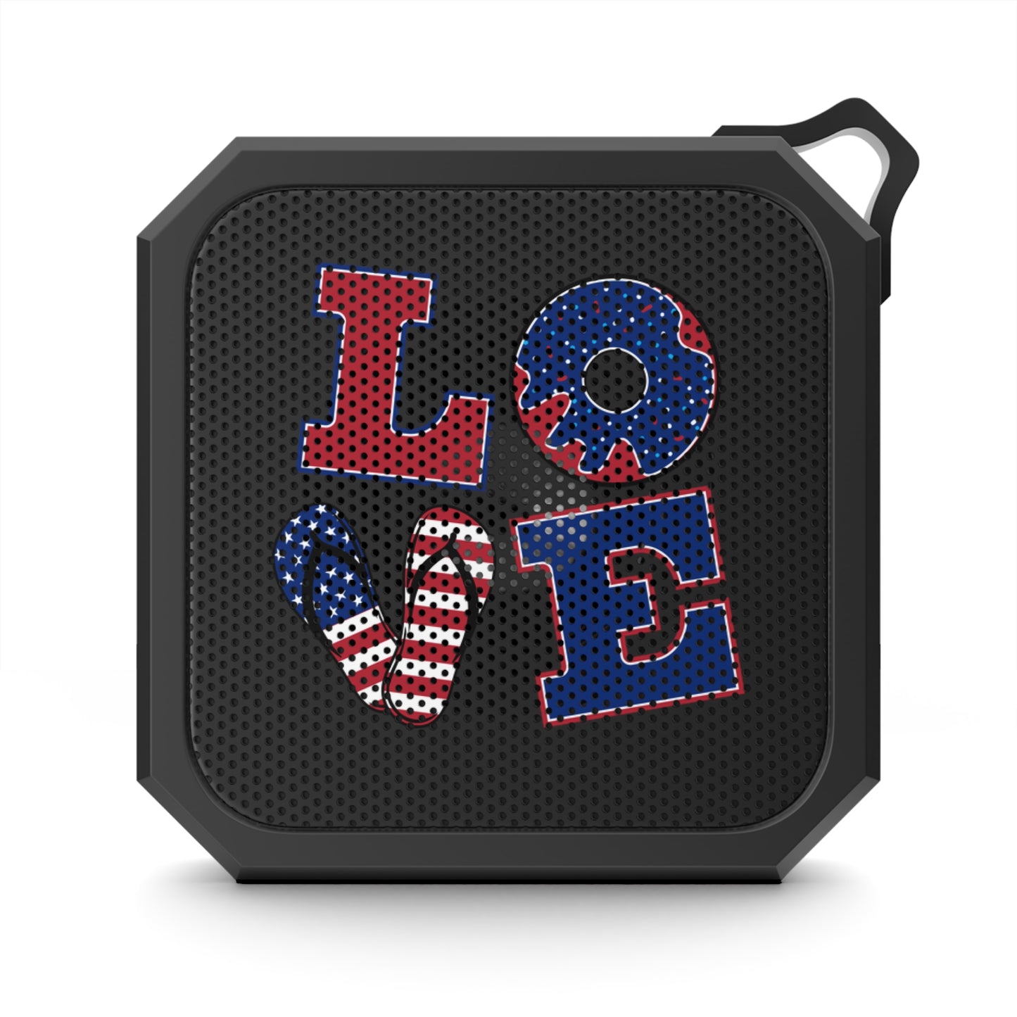 Patriotic LOVE Bluetooth Speaker — Portable Outdoor Wireless Speaker with American Flag Design