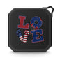 Patriotic LOVE Bluetooth Speaker — Portable Outdoor Wireless Speaker with American Flag Design